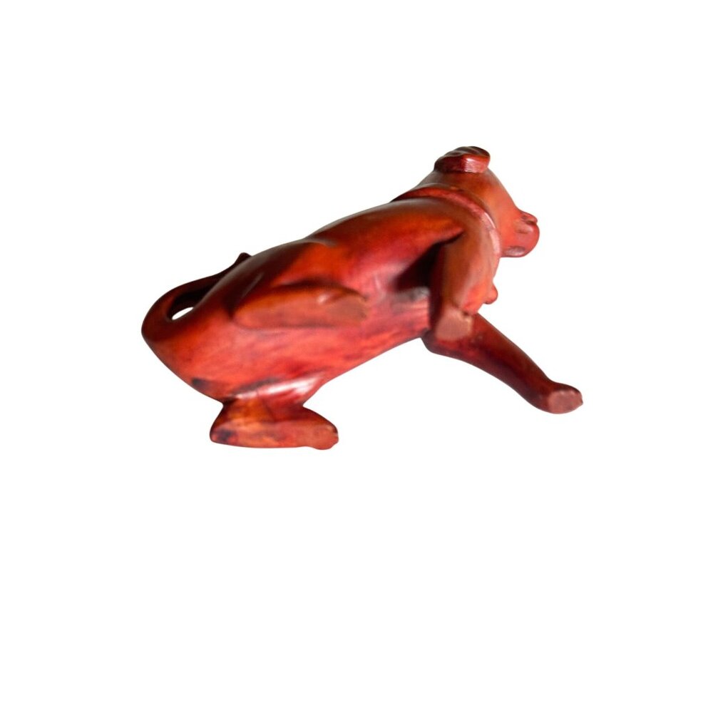 Vintage Boxwood Hand-Carved Japanese Netsuke Dogs - Sitting & Playful Poses - Picture 9 of 10